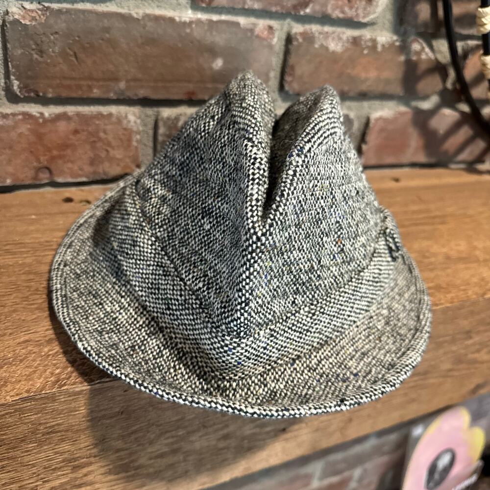 Rare Vintage 1950s-60s Cunningham & Co Hatters Edinburgh Packable Fedora Hat BUB